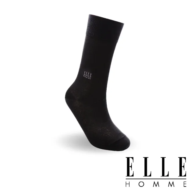 【ELLE HOMME】8雙組經典絲光紳士襪(禮盒/禮物/紳士襪/長襪/男襪)