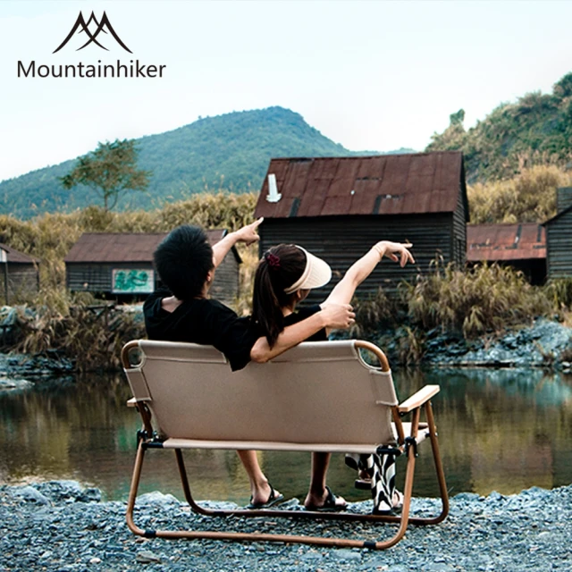 【山之客 Mounthike 航材鋁合金系列】露營鋁合金折疊雙人椅(露營收納桌椅  野餐摺疊椅)