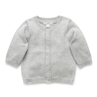 【Purebaby】澳洲有機棉 嬰兒薄款針織外套 2色(新生兒 有機棉 針織衫)