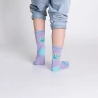 【WARX】趣味圖樣薄款中筒童襪-大麻葉(除臭襪/防蚊襪)