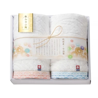 【日本Prairiedog】日本製今治毛巾 和風洗臉毛巾2入組禮盒 34x75cm(和布小紋 日本毛巾)