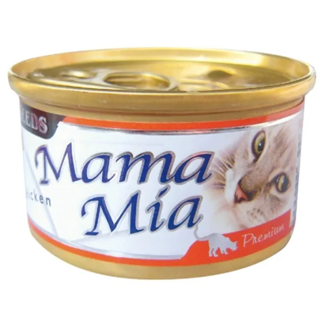 【Seeds 聖萊西】MamaMia 純白肉貓餐罐 85g*24入組(貓罐頭、貓餐包、貓主食 全齡貓)