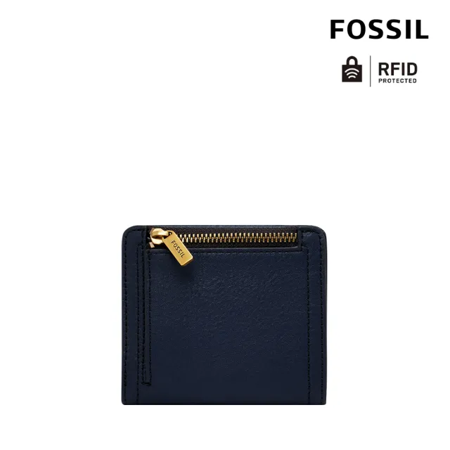 【FOSSIL】Logan 真皮RFID防盜短夾-經典藍 SL7829545 出國必備
