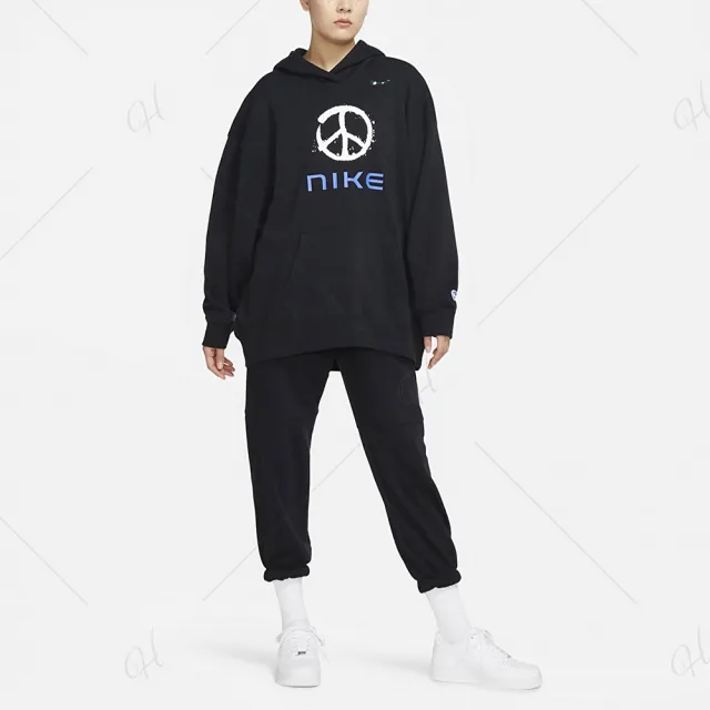 【NIKE 耐吉】上衣 女款 長袖上衣 帽T 運動 AS W NSW FLC HOODIE 黑 FB1823-010