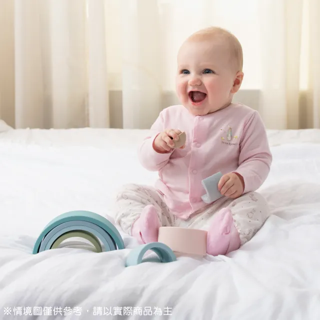 【奇哥】矽膠疊疊樂玩具8件組(彩虹)/沙灘玩具/洗澡玩具/啟蒙玩具/安全無毒