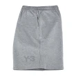 【Y-3 山本耀司】Y-3褲沿字母印花LOGO棉質運動短褲(平輸品/男款/灰)
