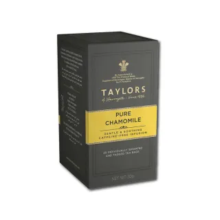 【英國皇家泰勒茶Taylors】特級經典清新洋甘菊花茶包20入/盒(大地的蘋果美譽 無咖啡因花草本茶晚安下午茶)