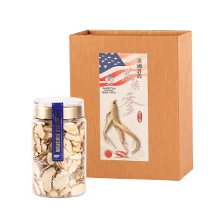 【美國許氏】威州金賞花旗參片錦盒大禮包(4兩/加贈12入原粒包)