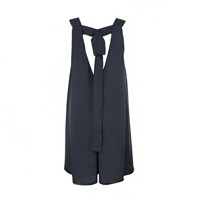 【ICHE 衣哲】Cop.Copine 法國原裝進口輕渡假風及膝洋裝-緻霧深藍