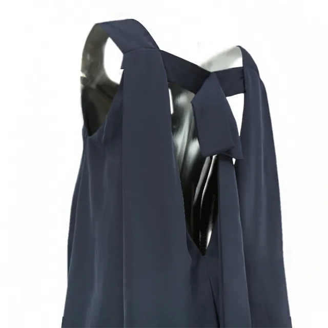 【ICHE 衣哲】Cop.Copine 法國原裝進口輕渡假風及膝洋裝-緻霧深藍