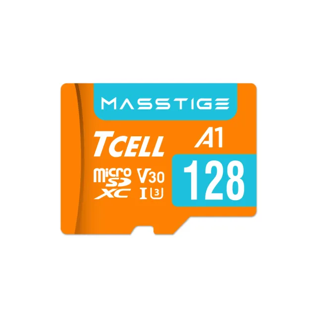 【TCELL 冠元】MASSTIGE A1 microSDXC UHS-I U3 V30 100MB 128GB 記憶卡