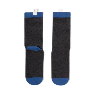 【WARX】薄款經典小標撞色高筒襪-礦藍(除臭襪/機能襪)