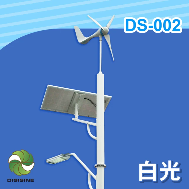 DIGISINE 風光互補智能路燈-24V系統/5000流明/白光 DS-002(太陽能發電/風力發電機/戶外照明路燈)