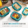 【Quasi】藍扣耐熱玻璃長型保鮮盒640ml(微/蒸/烤三用)