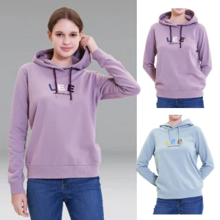 【Lee 官方旗艦】女裝 長袖帽T / 多彩LOGO 共2色 標準版型(LL220446726 / LL220446745)