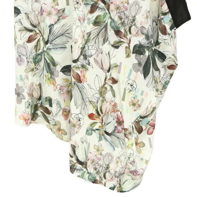 【ICHE 衣哲】Cop.Copine 法國原裝進口雪紡拼接短袖印花上衣