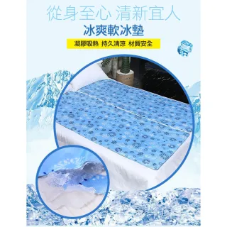 【ROYAL LIFE】多功能降溫軟冰冷凝涼墊(水涼墊/寵物冰涼墊/冷凝水晶墊/床墊/降溫墊 大款)