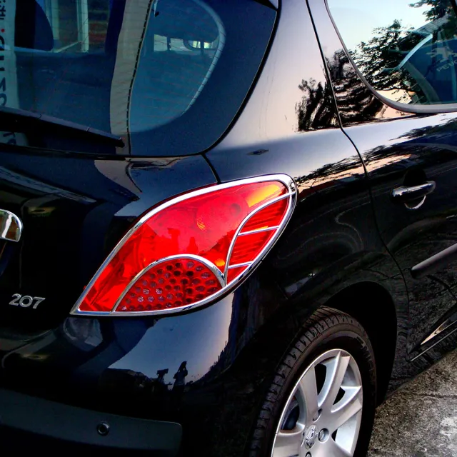 【IDFR】Peugeot 寶獅 207 3門 5門 2006~2008 鍍鉻銀 後燈框 飾貼(車燈框 後燈框 尾燈框)