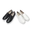 【FUFA Shoes 富發牌】純色縫線壓紋懶人鞋-黑/白 1BC75(女鞋/女懶人鞋/小白鞋/便鞋)
