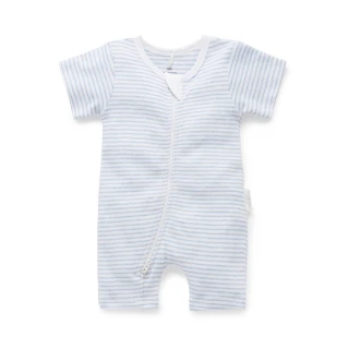 【Purebaby】澳洲有機棉 嬰兒短袖連身衣(新生兒 包屁衣)