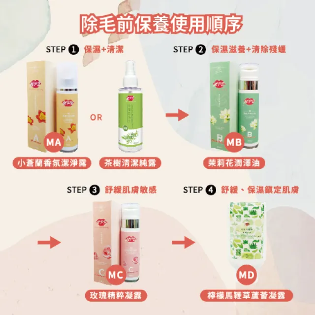 【MPB巴黎小姐】無痛除毛保養套組-海藻+茉莉花潤澤油50ml(除毛膏 熱蠟除毛 蜜蠟 除毛 除毛保養 雷射除毛)