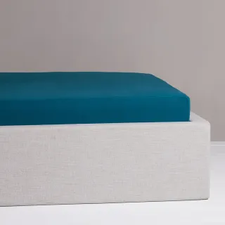 【YVONNE 以旺傢飾】100%美國純棉素面床包-極光綠(雙人)