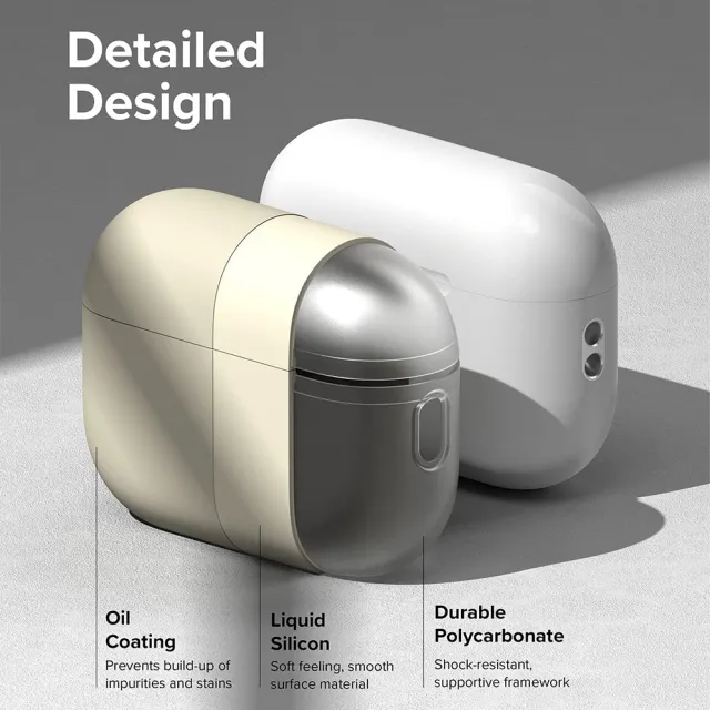 【Ringke】Apple AirPods Pro 2 Silicone 矽膠防摔保護殼(Rearth 附扣環／登山扣)