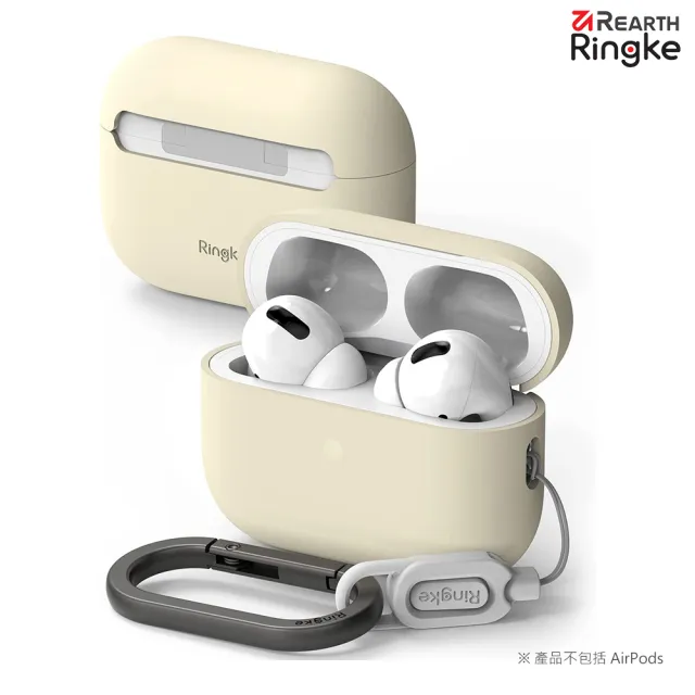 【Ringke】Apple AirPods Pro 2 Silicone 矽膠防摔保護殼(Rearth 附扣環／登山扣)