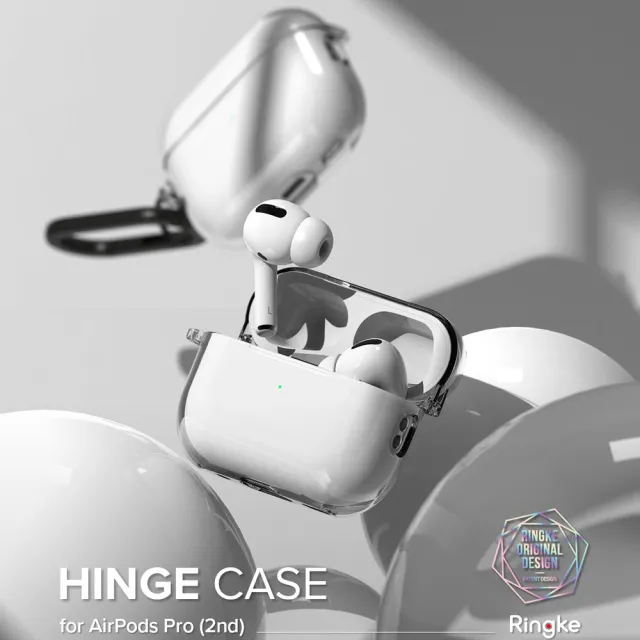 【Ringke】Apple AirPods Pro 2 Hinge 透明防摔保護殼(Rearth 附登山扣)