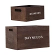 【dayneeds 日需百備】dayneeds專屬木製收納箱[2入組] 兩色可選(木盒/木箱/收納籃/置物箱/置物籃)