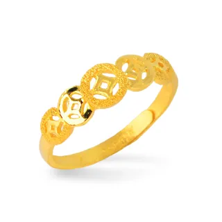 【福西珠寶】9999黃金戒指 滿滿錢戒指(金重0.56錢+-0.03錢)