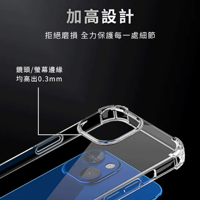 【Timo】iPhone 14 Plus 6.7吋 四角防摔透明矽膠手機殼