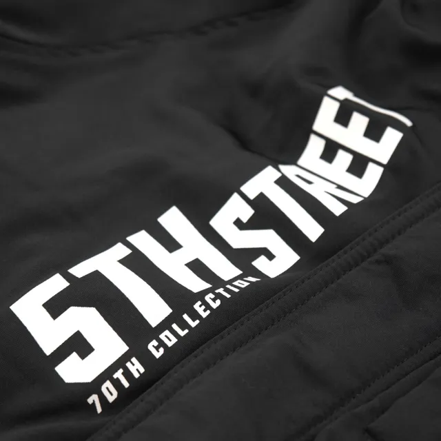 【5th STREET】男拉克蘭袖反光鋪棉外套-黑色