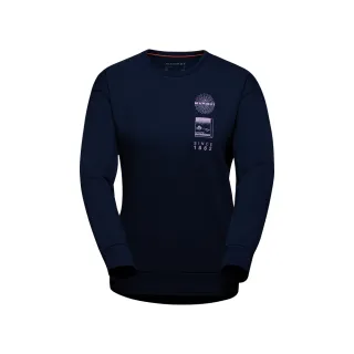 【Mammut 長毛象】Mammut Core ML Crew Neck Window W 機能長袖T恤 海洋藍 女款 #1014-04081(網路獨賣)