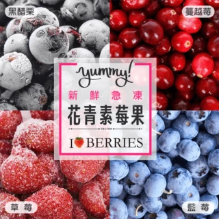 【美力鮮】花青素莓果 藍莓/蔓越莓/黑醋栗/草莓 任選3包(400g/包)