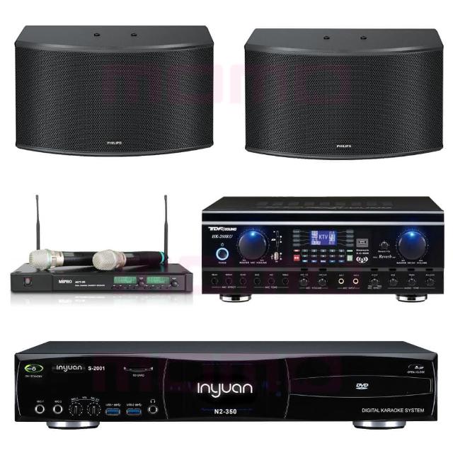 【音圓】點歌機4TB+擴大機+無線麥克風+喇叭(S-2001 N2-350+TDF HK-260RU+ACT-35B+Philips CSS1310/96)