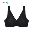 【sloggi】NEW ZERO FEEL SOFT BRA 全新零感系列 涼感透氣後扣式V領內衣(純粹黑)