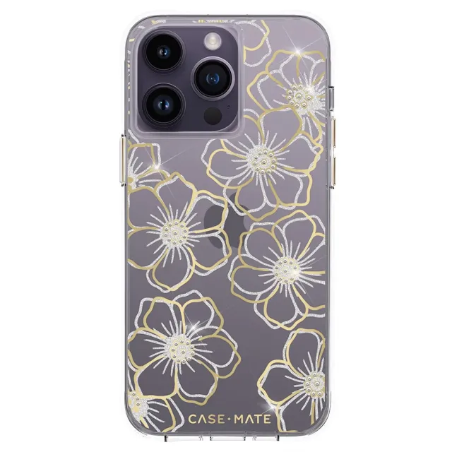 【CASE-MATE】iPhone 14 Pro 6.1吋 Floral Gems 鑽彩花漾環保抗菌防摔保護殼