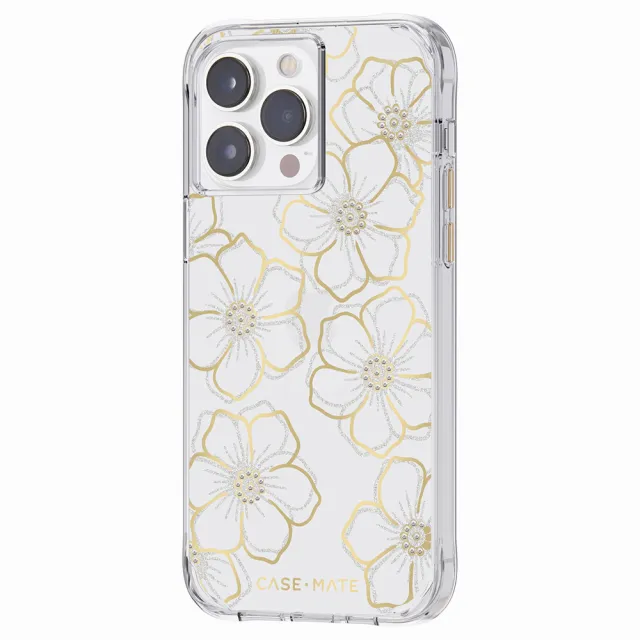 【CASE-MATE】iPhone 14 Pro 6.1吋 Floral Gems 鑽彩花漾環保抗菌防摔保護殼