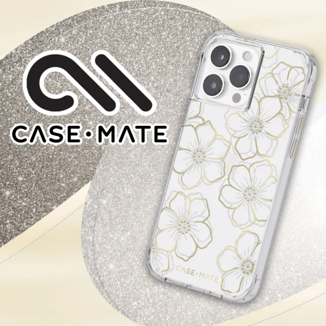 【CASE-MATE】iPhone 14 Pro 6.1吋 Floral Gems 鑽彩花漾環保抗菌防摔保護殼