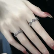 【Umi】韓式愛心粉鑽鋯石輕奢精緻戒指(鑲鑽流行時尚百搭)
