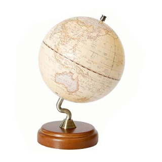 【SkyGlobe】10吋仿古木質底座立體地球儀