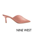 【NINE WEST】KAPPS 9X9 小羊皮高跟穆勒鞋-玫瑰粉
