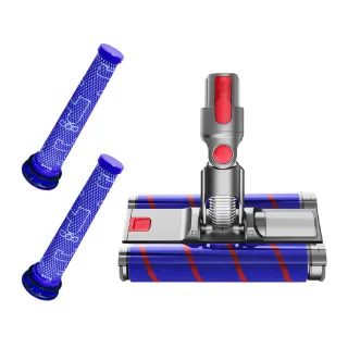 【綠綠好日】適用 Dyson V7 V8 V10 V11(雙滾輪帶燈款地板刷頭)