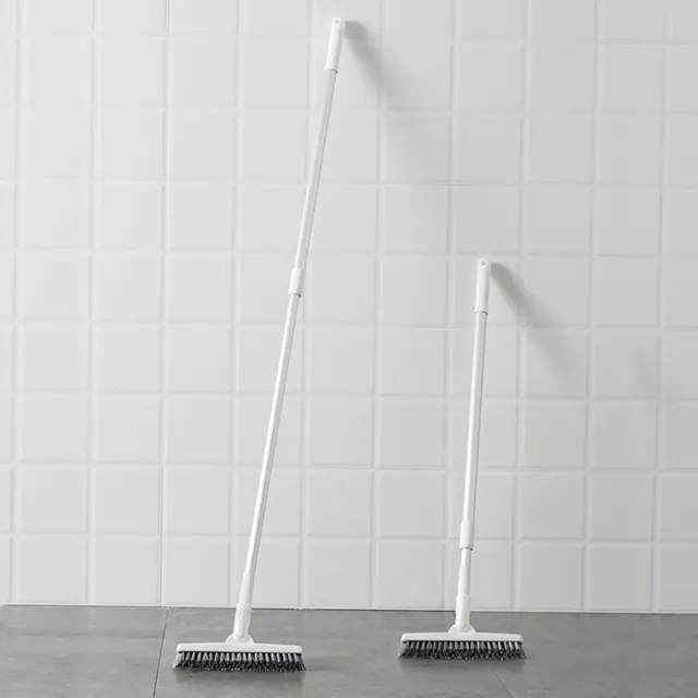 【Dagebeno荷生活】V字刷頭可伸縮牆角縫隙刷 浴室45度死角清潔地板刷(1入)