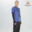 【Hilltop 山頂鳥】男款吸濕快乾polygiene抗菌彈性POLO衫S14MI1藍底藍條