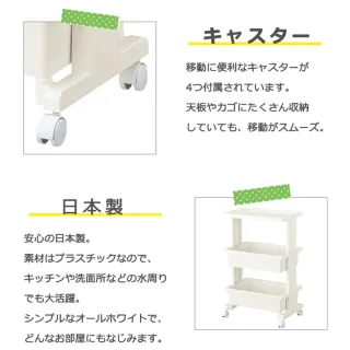 【台隆手創館】日本製LiSE馬卡龍矮形三段隙縫櫃/收納推車