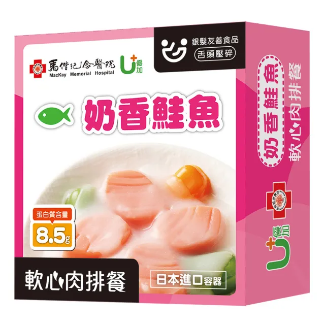 【U+優加x馬偕】軟心肉排餐(奶香鮭魚/糖醋豬/滷肉豬/三杯雞/蔥油雞)