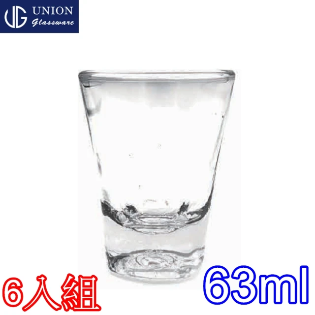 【UNION】底四方玻璃烈酒杯63cc(6入組)