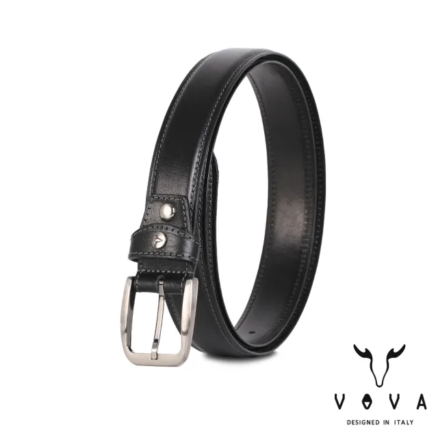 【VOVA 沃汎】品味紳士復古休閒皮帶-黑色(VA007-001-BK) 送禮推薦